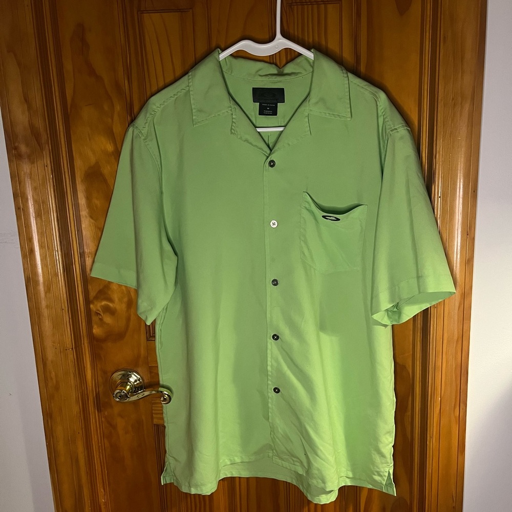 Oakley Light Green Casual Button Down Shirt
